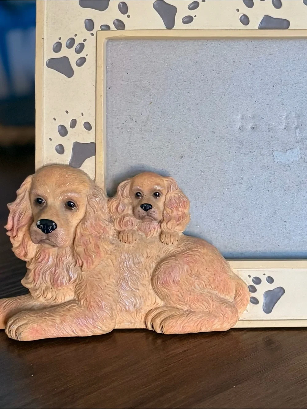 Dog Photo Frame with Golden Retriever Design - Beige